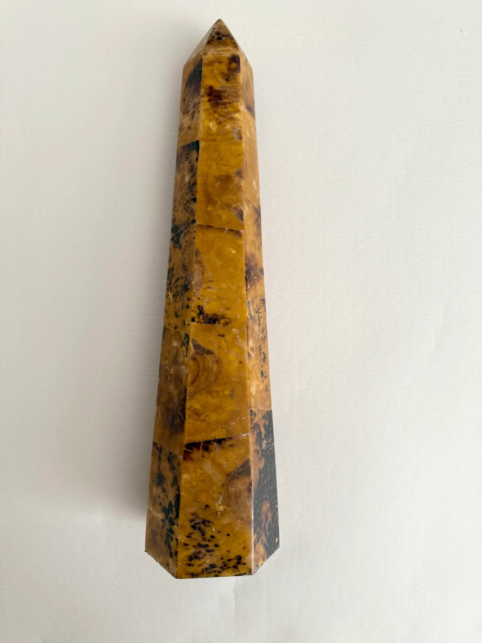 Brown Faux Tortoise Shell Obelisk - 4
