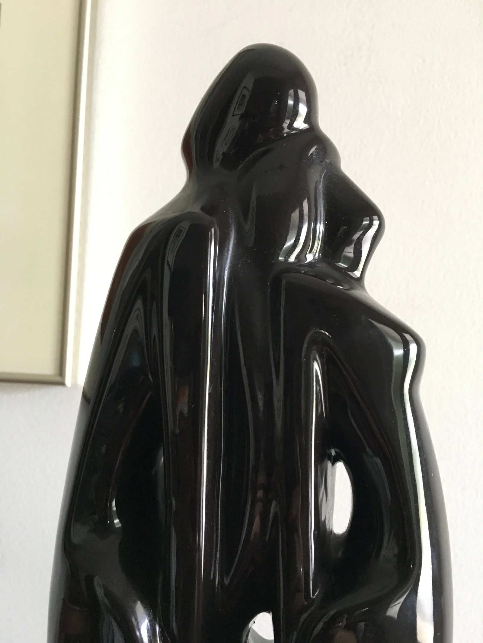 Vintage 1980s Haeger Lovers Art Deco Statue - 3