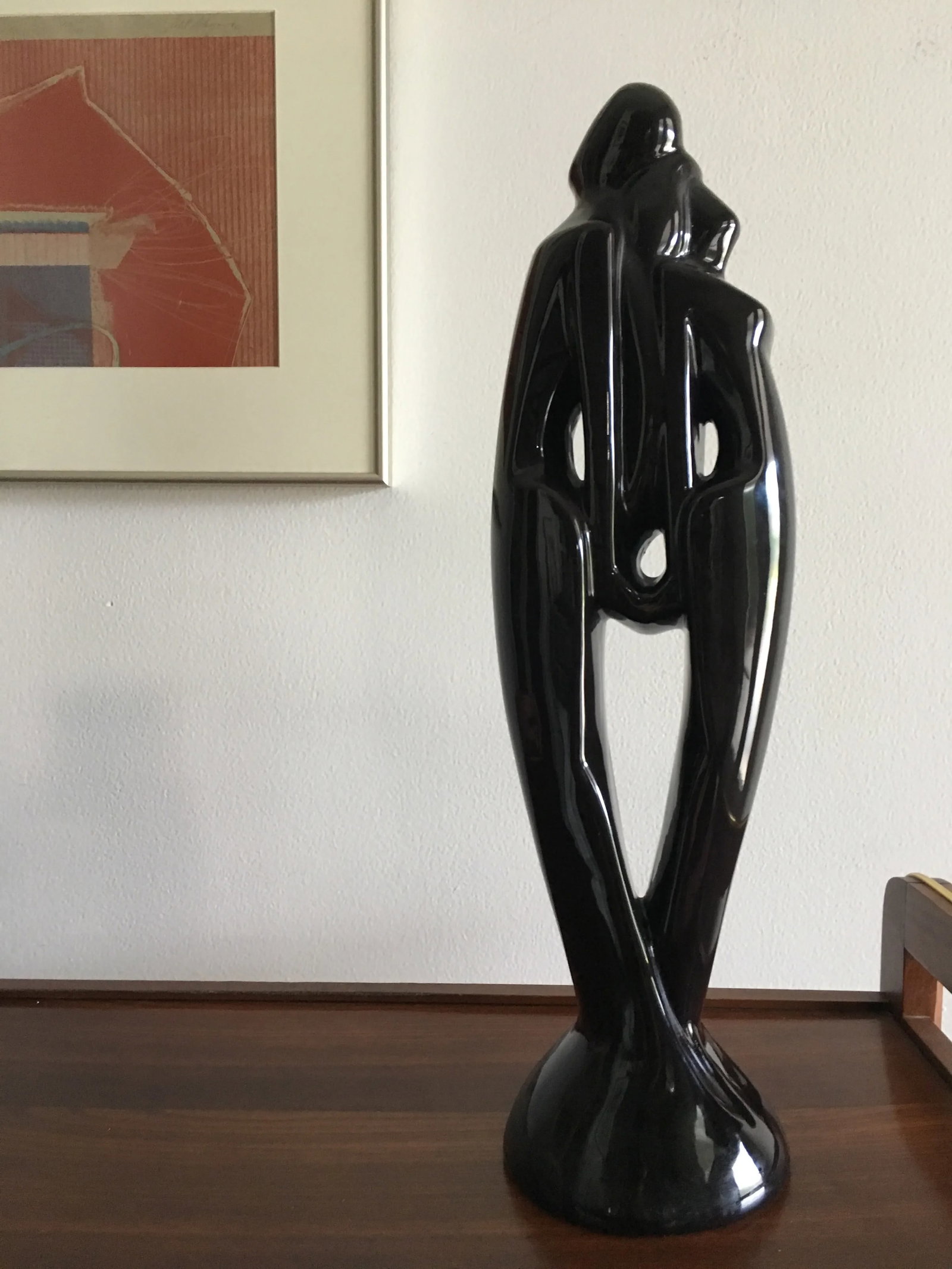 Vintage 1980s Haeger Lovers Art Deco Statue - 6