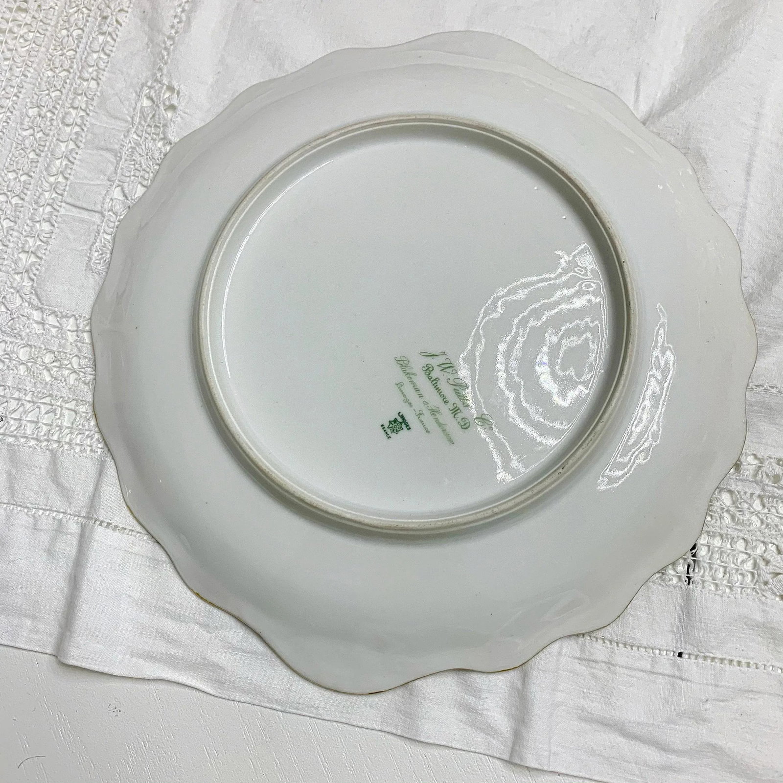 Antique Early 1900s Art Nouveau Blakeman & Henderson Coiffe Limoges Hand-Painted Porcelain Cake Plat - 8