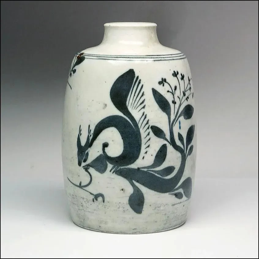 1940s Nils Thorsson Royal Copenhagen Rustic Modernist Studio Art Pottery Vase - 10