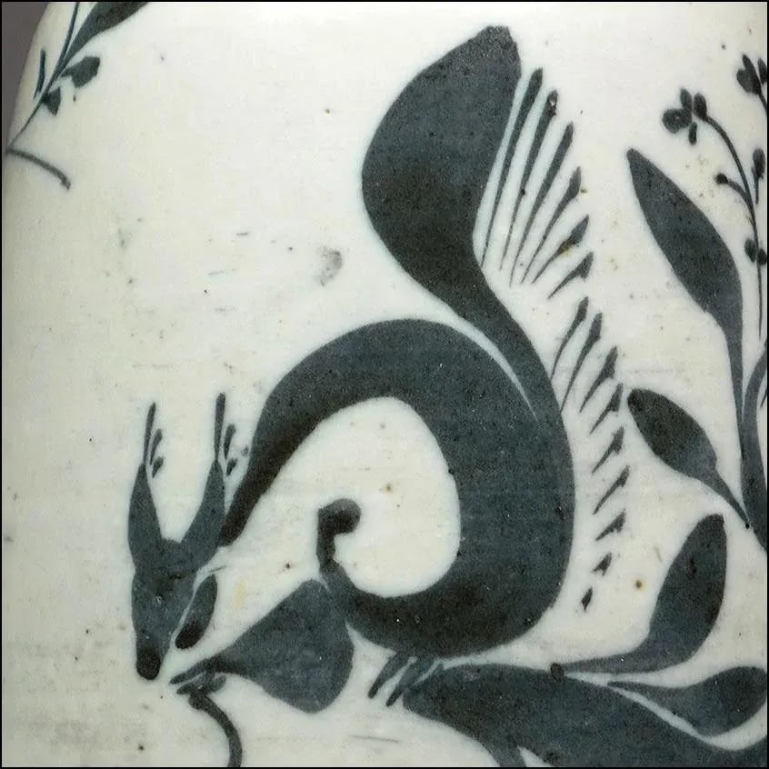 1940s Nils Thorsson Royal Copenhagen Rustic Modernist Studio Art Pottery Vase - 2