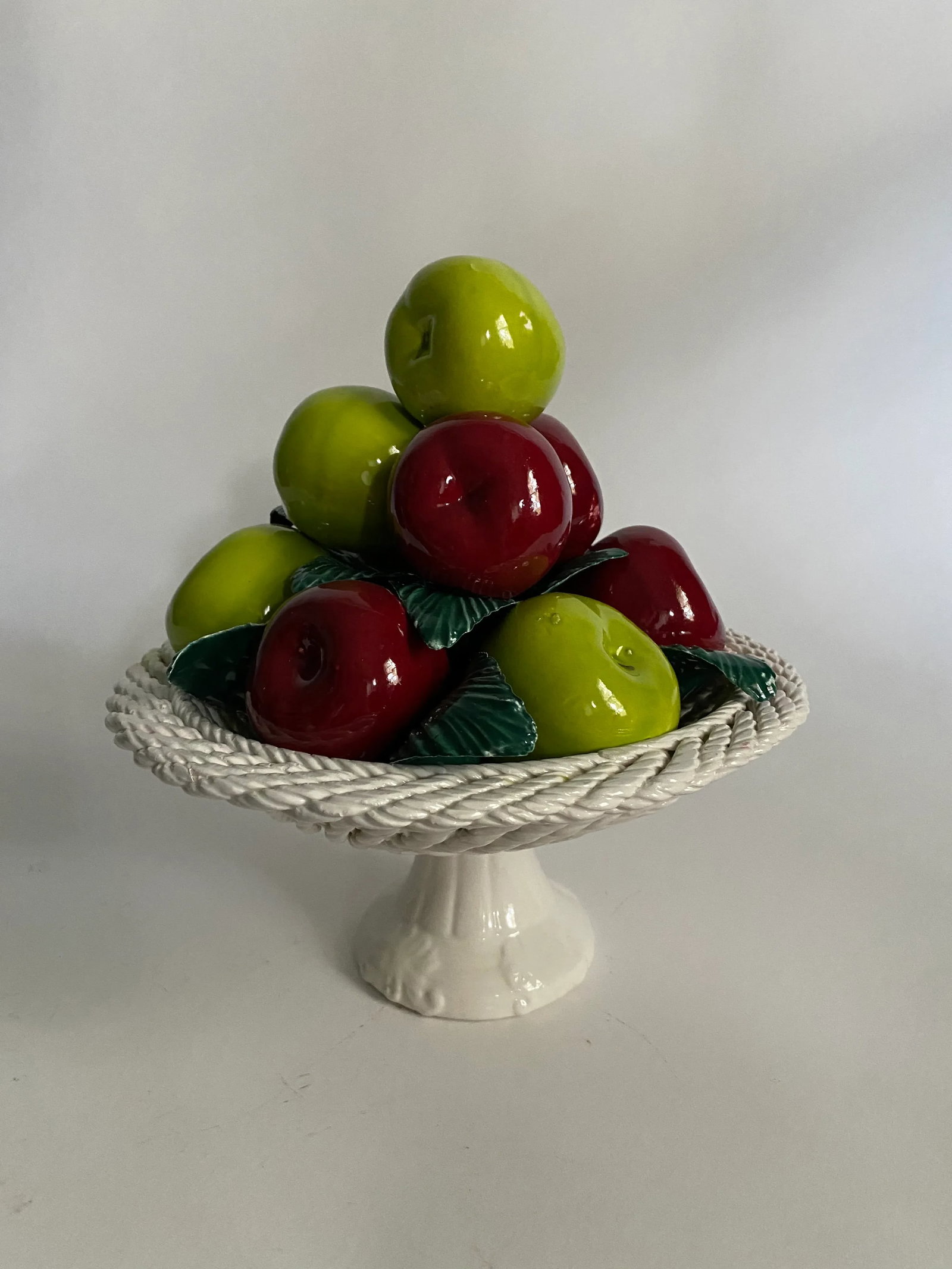 Italian Majolica Apples Compote - 6