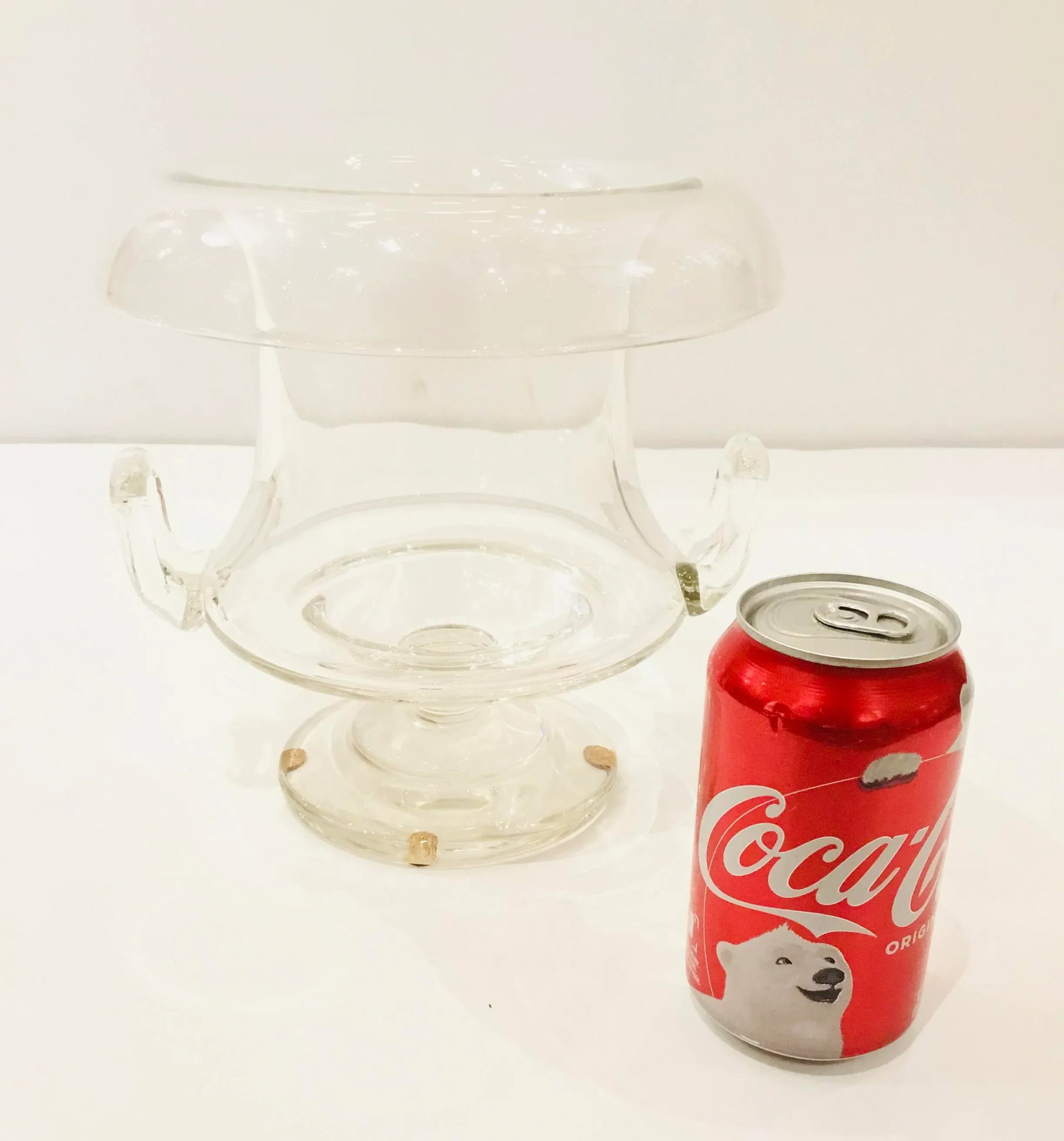 Steuben Roll Top Art Glass Vase With Handles - 3