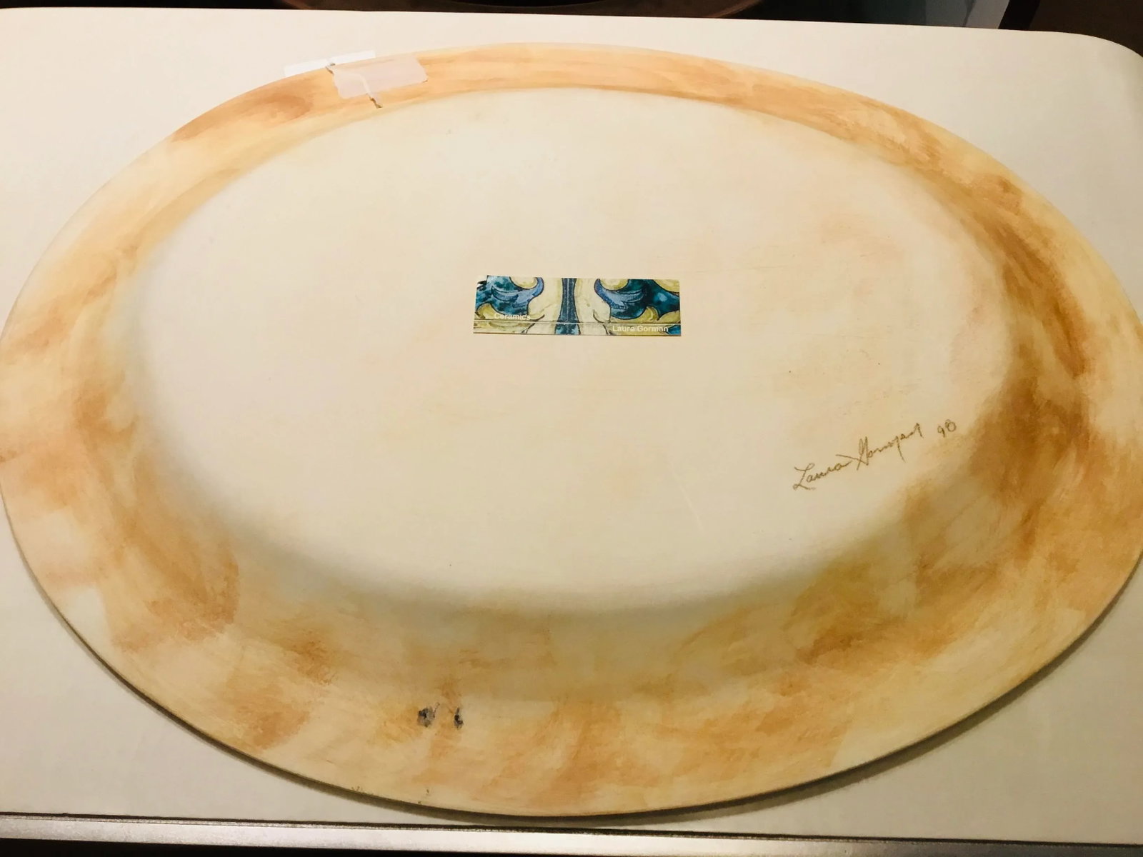 Hand Painted Signed Male Nude Study Plate - 4