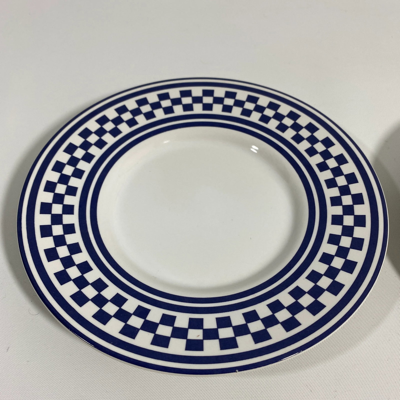 1994 Classic Checks Checkerboard Blue Coffee/Tea Cups Set of 2 - 5