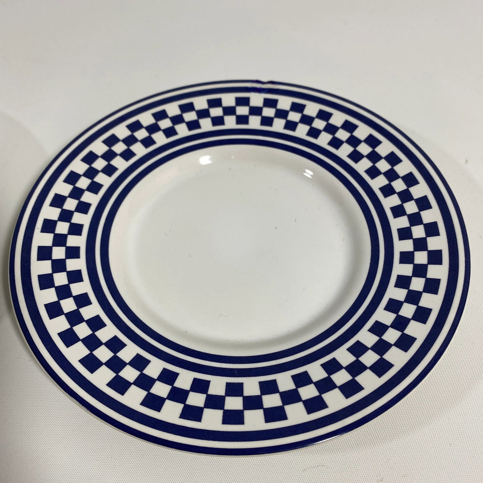 1994 Classic Checks Checkerboard Blue Coffee/Tea Cups Set of 2 - 6