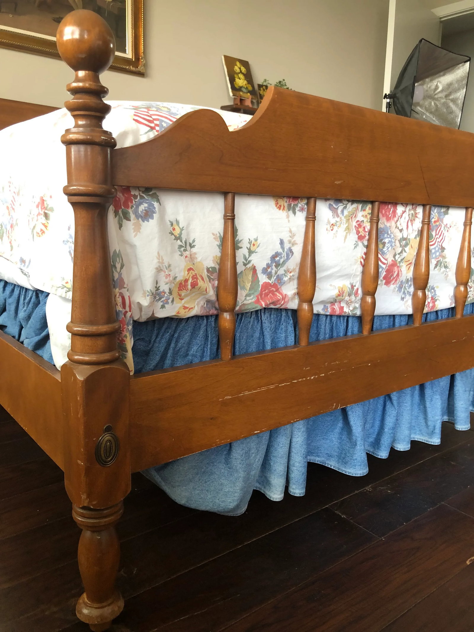 VTG Ethan Allen Heirloom Colonial Nutmeg Maple Full Size - 10