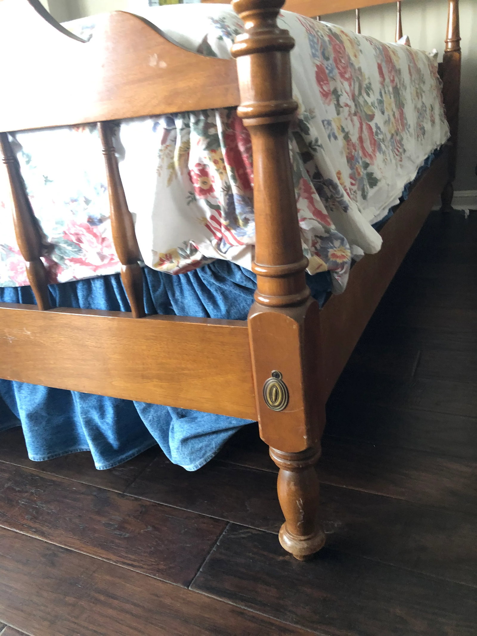 VTG Ethan Allen Heirloom Colonial Nutmeg Maple Full Size - 5