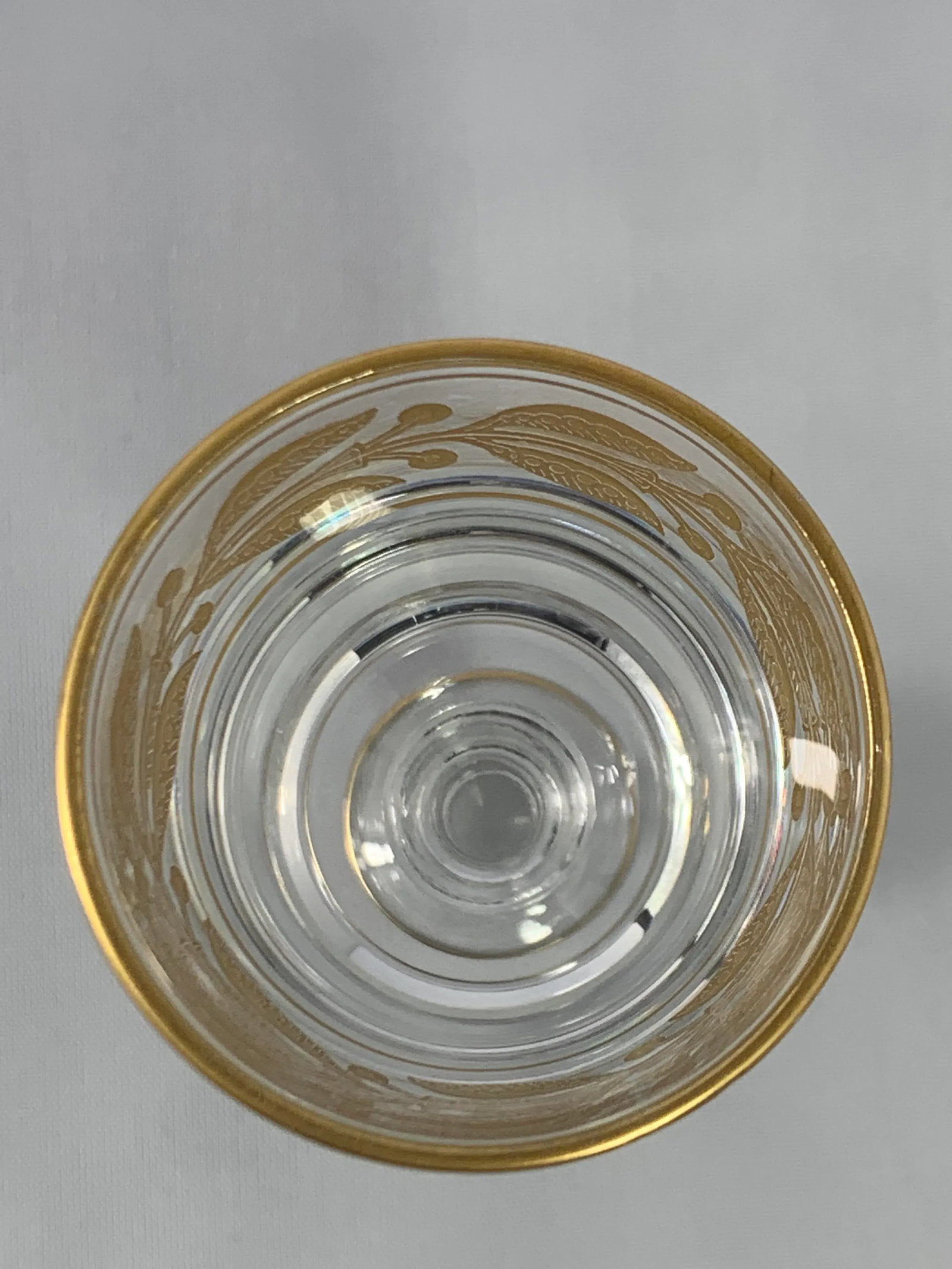 Vintage Glastonbury-Lotus Laurel Gold Crystal Cordial Stemware - Set of 8 - 10