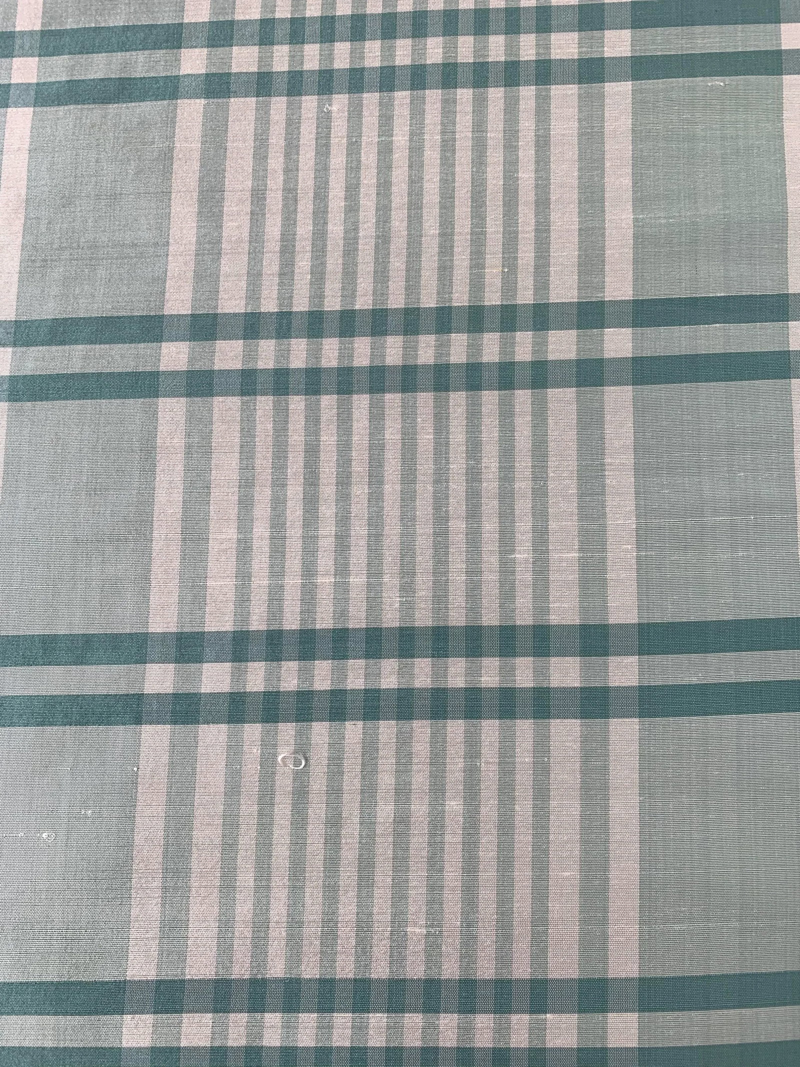 Christopher Norman Aqua & Cream Plaid Fabric - 2