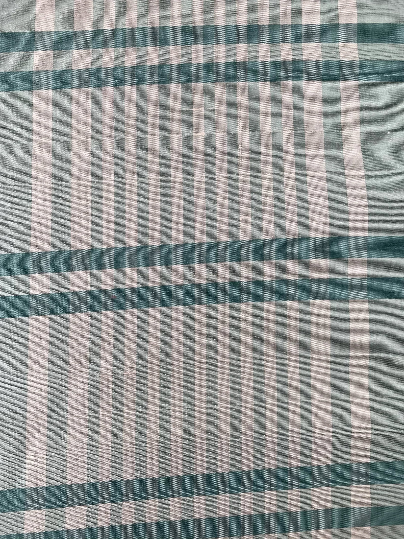 Christopher Norman Aqua & Cream Plaid Fabric - 4
