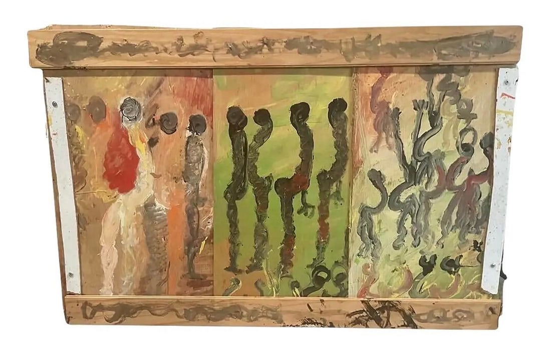 Large Purvis Young Painting on Panel, Signed, (42" Wide) - 10