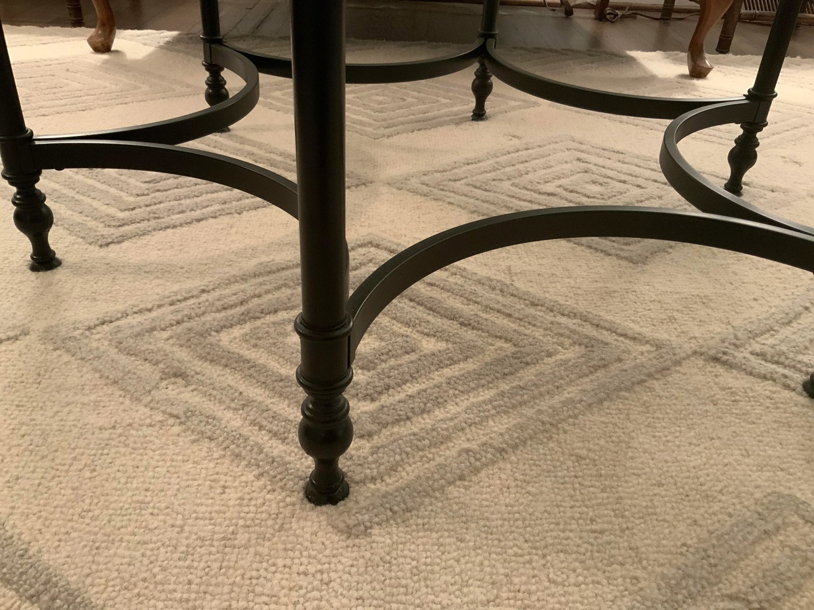 Black & Glass Hexagon Coffee Table - 10