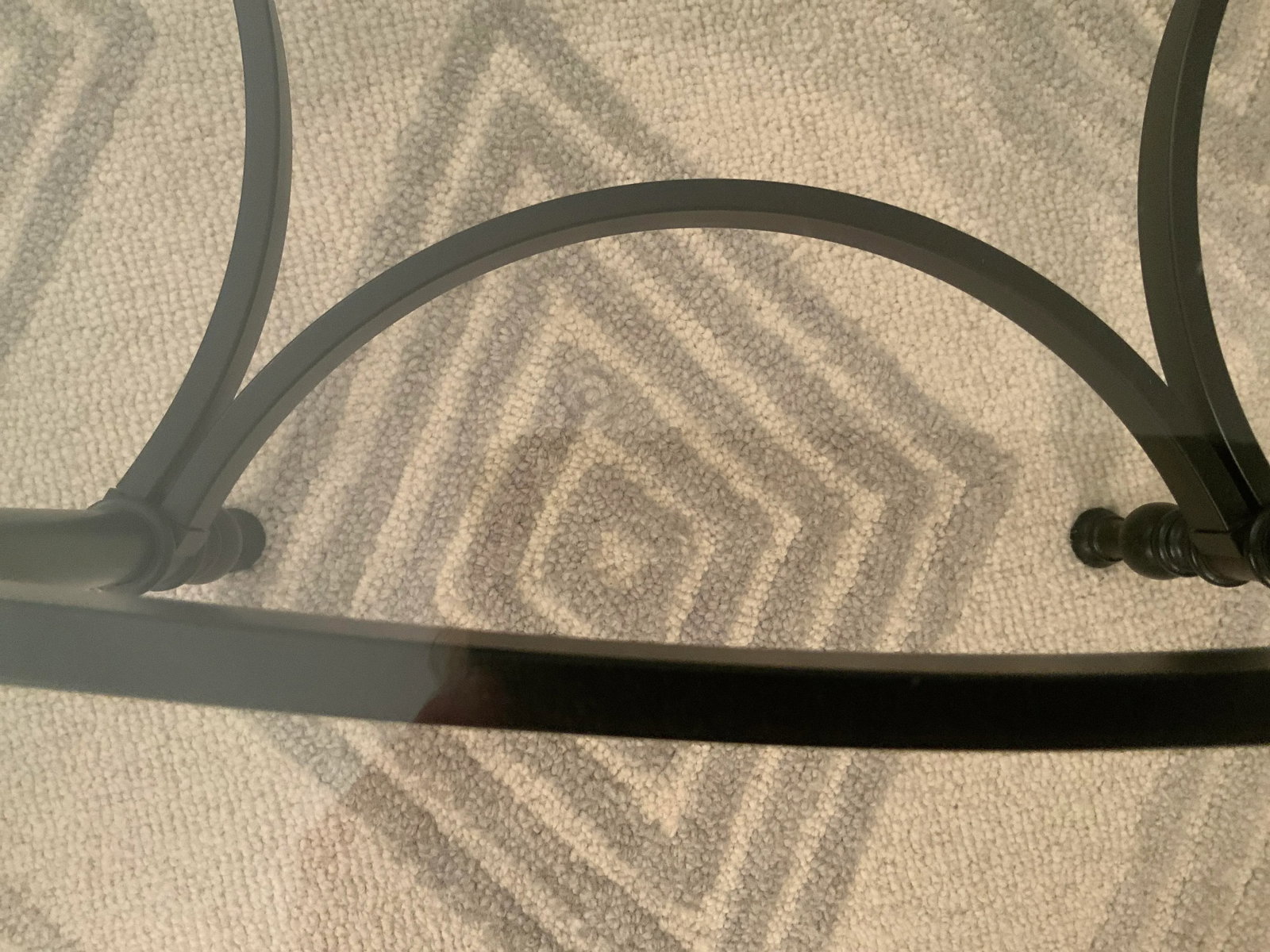 Black & Glass Hexagon Coffee Table - 8
