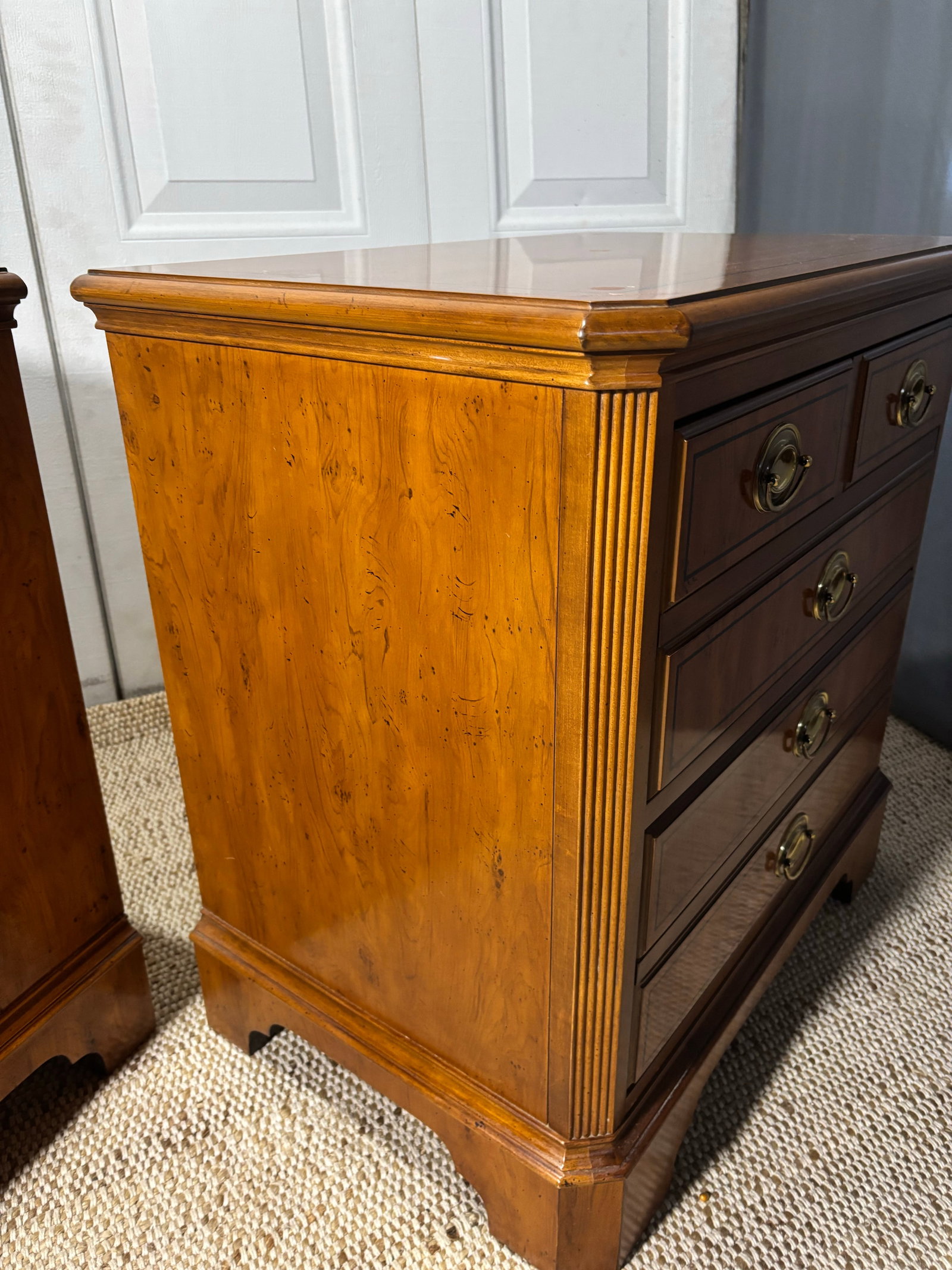 Late 20th Century Yew Wood Nightstands From the Yorkshire Collection by Drexel Heritage, 2 Pieces - 8