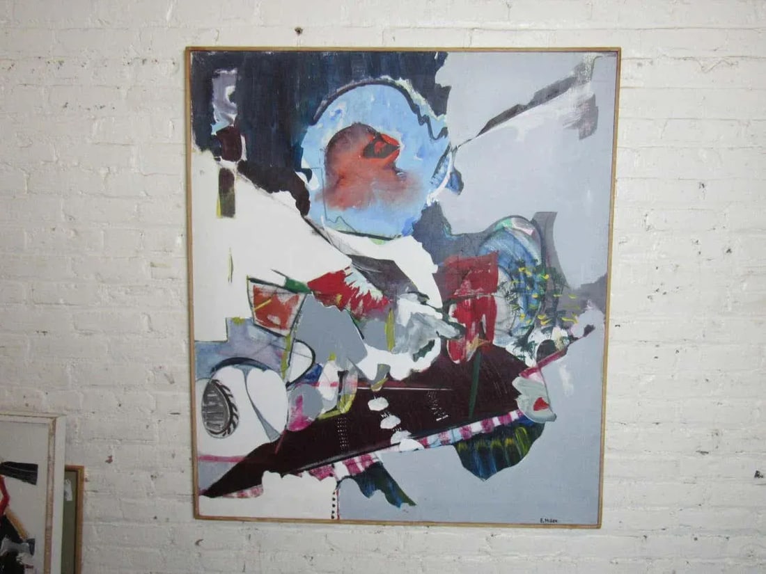 Large Signed Painting by Artist Elaine Miller - 8