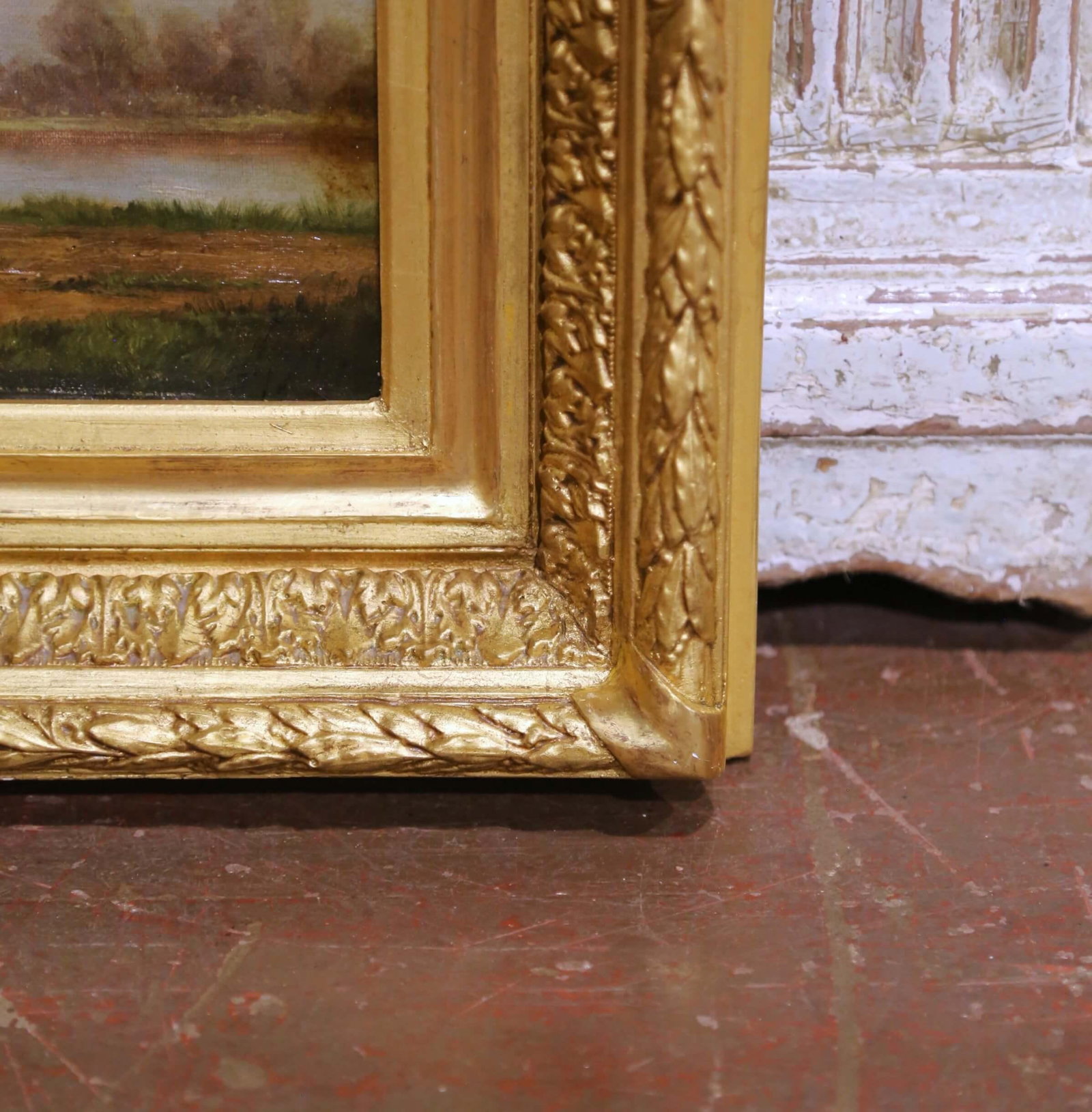 Pair of 18th Century French Pastoral Oil Paintings in Original Gilt Frames - 10