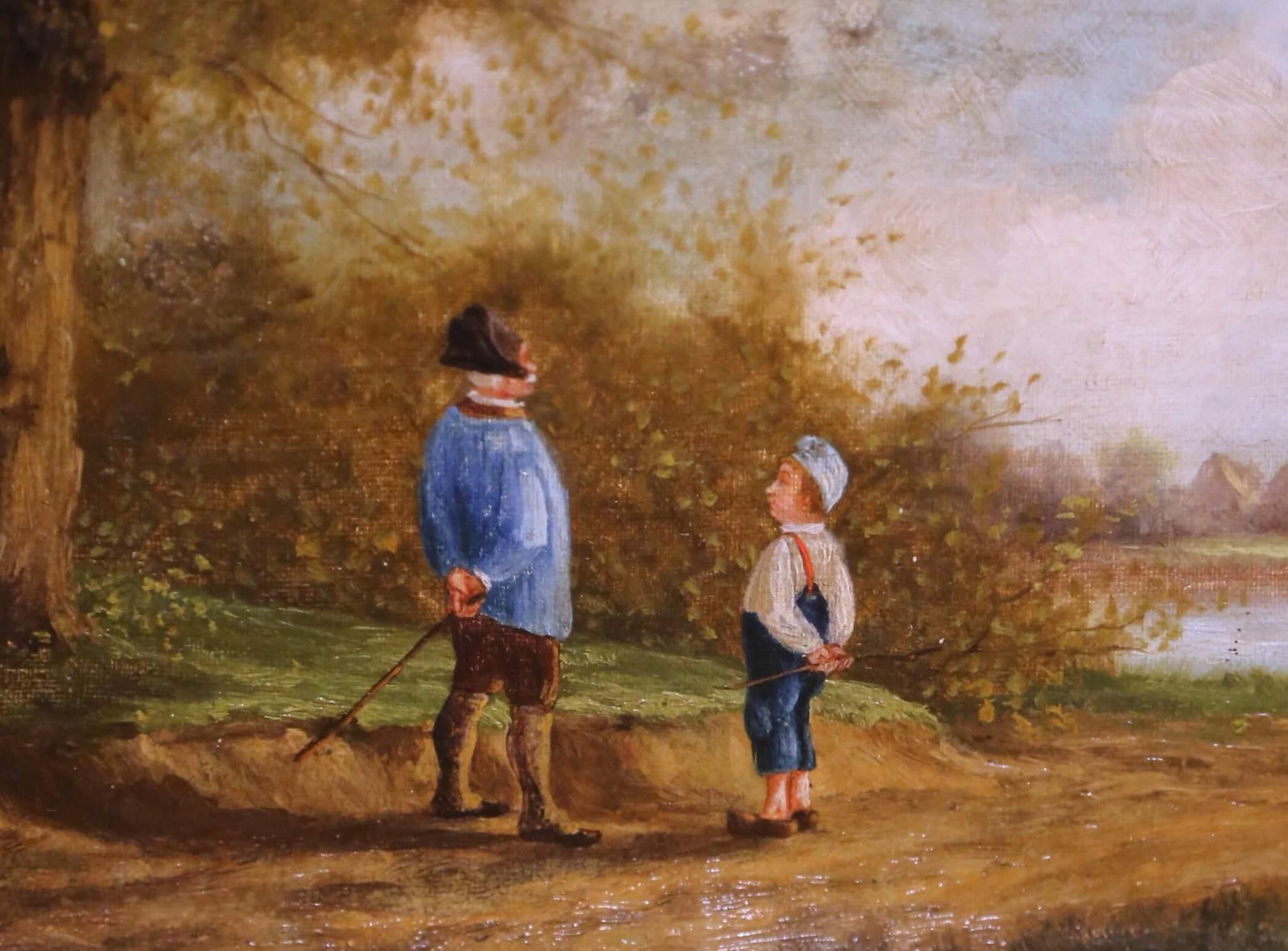 Pair of 18th Century French Pastoral Oil Paintings in Original Gilt Frames - 9