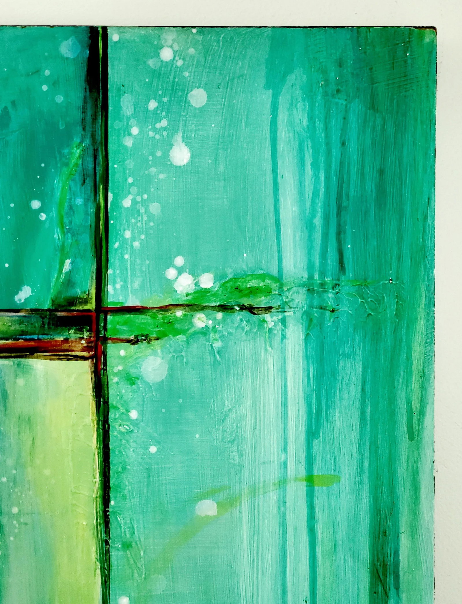 "Terrain" Abstract Textured Mixed Media Painting on Board, Signed - 5