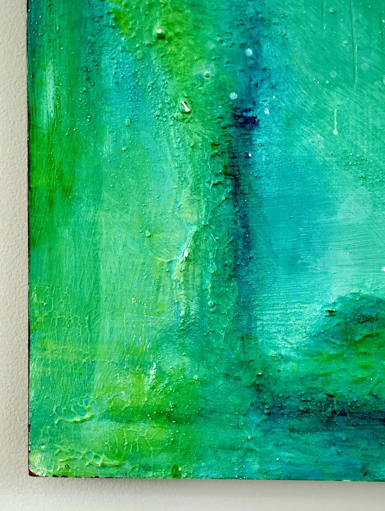 "Terrain" Abstract Textured Mixed Media Painting on Board, Signed - 9