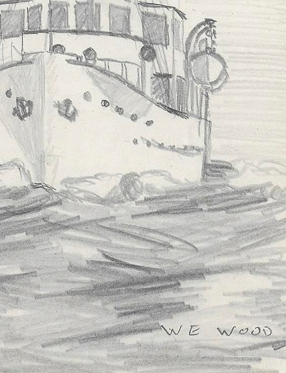 1943 Nautical Drawing by William Wood - 2