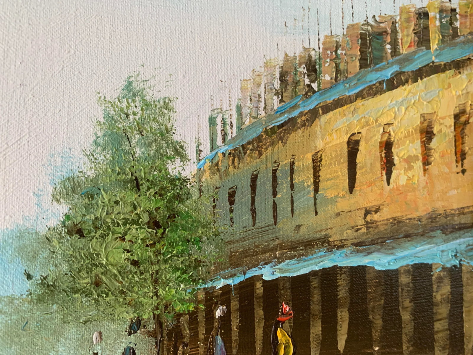 Mid 20th Century European Architectural Street Scene Oil Painting by Arsati, Framed - 6
