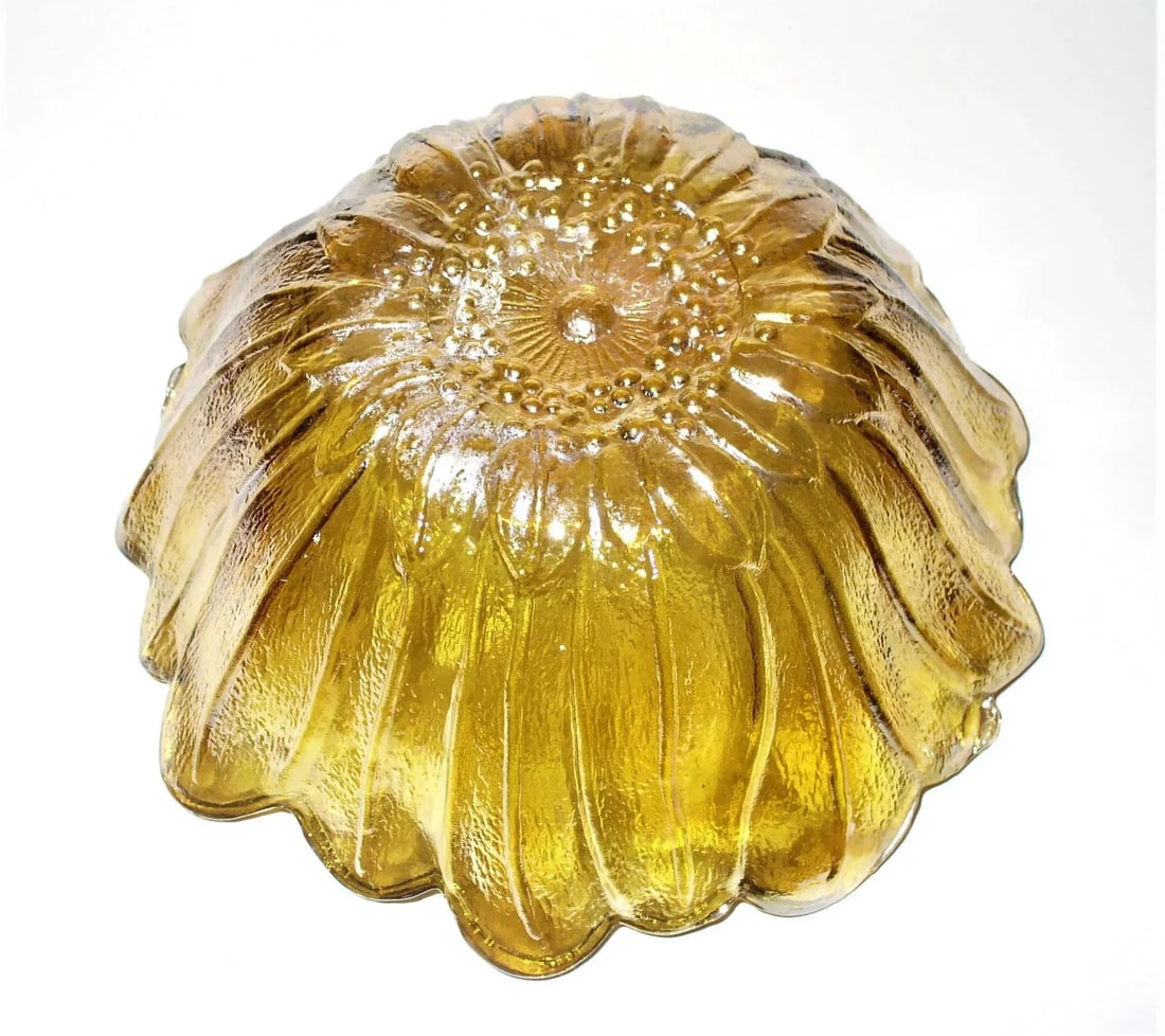 Vintage Indiana Glass Carnival Floral Glass Bowl - 8