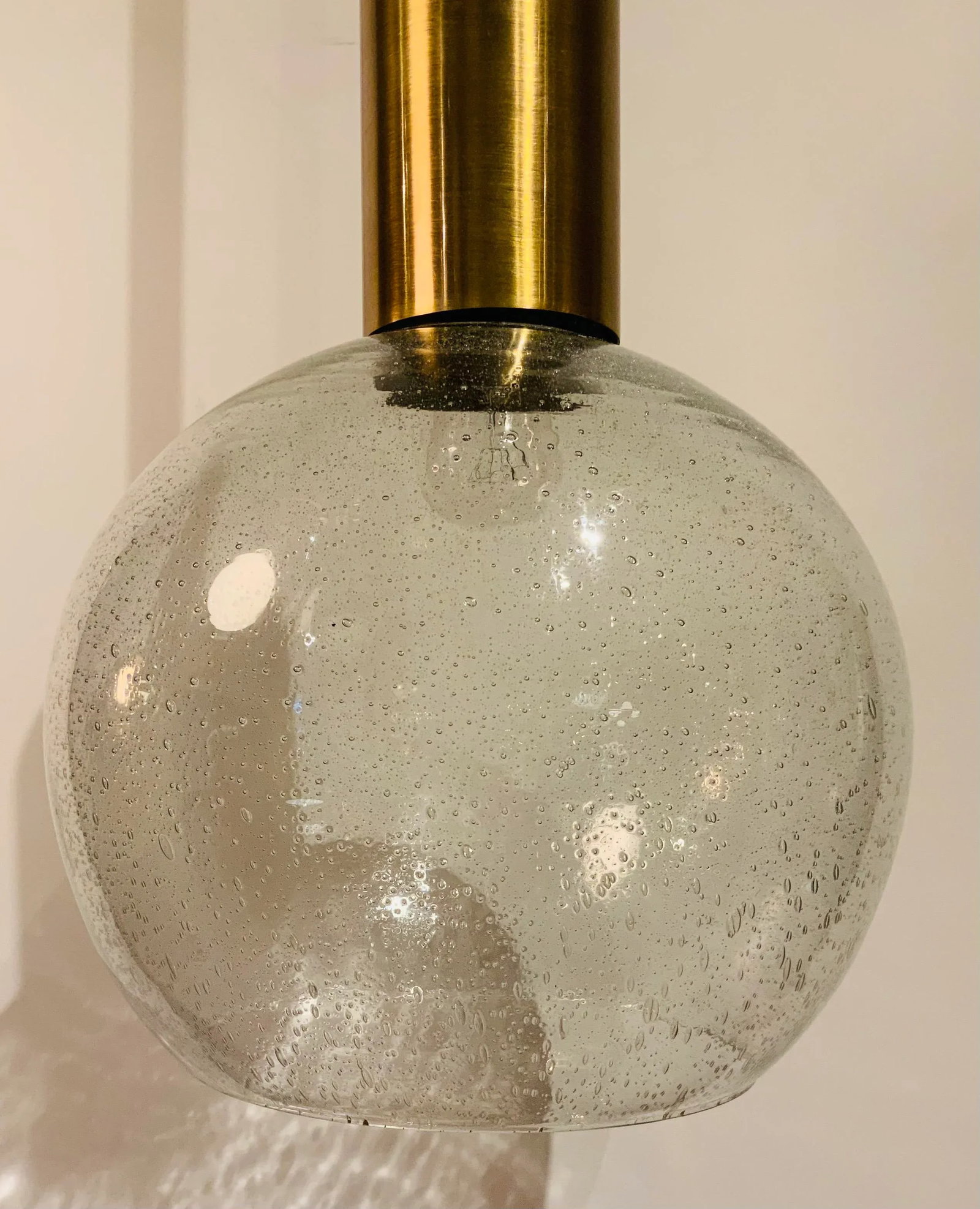 Arteriors Modern Seeded Glass and Antique Brass Finished Ava Pendant Light - 3