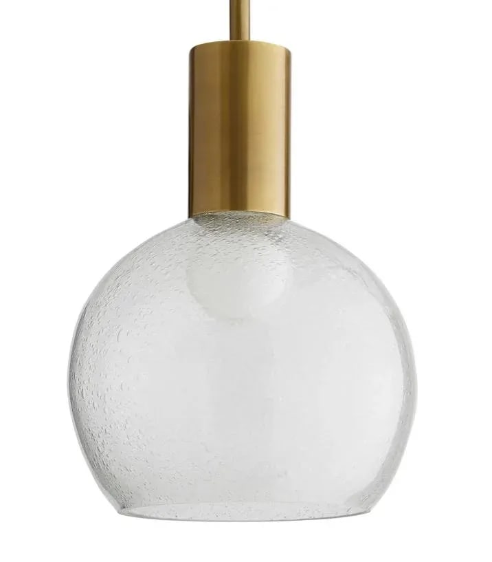 Arteriors Modern Seeded Glass and Antique Brass Finished Ava Pendant Light - 6