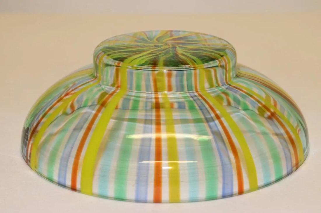 Mid-Century Modern Murano Multicolor Glass Bowl - 10