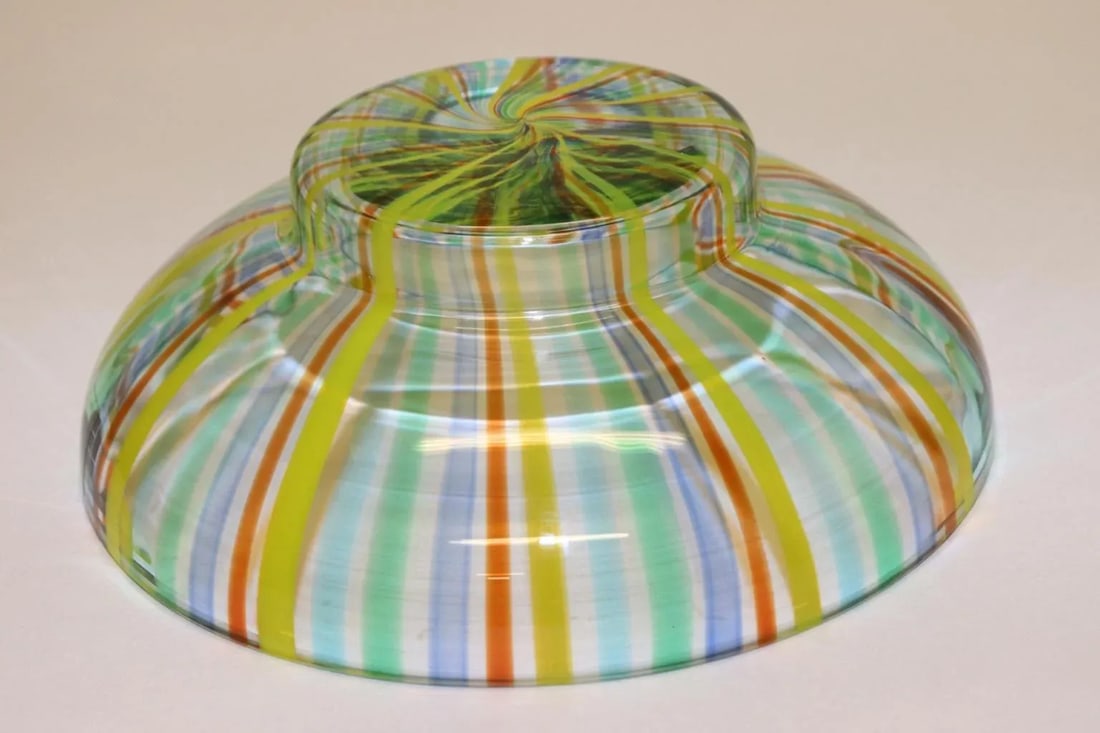 Mid-Century Modern Murano Multicolor Glass Bowl - 11