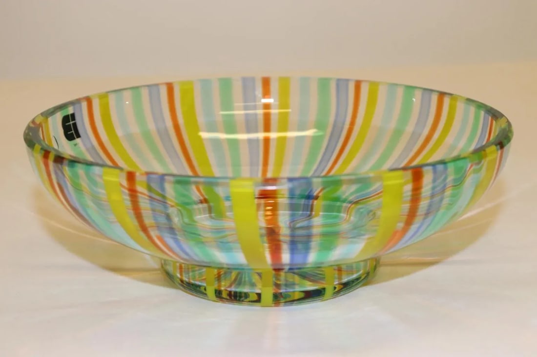 Mid-Century Modern Murano Multicolor Glass Bowl - 13