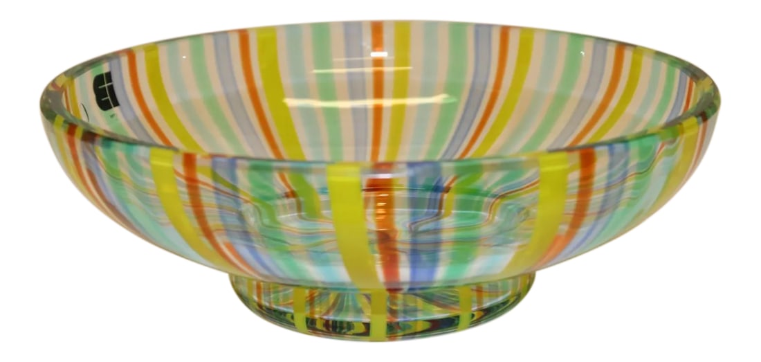 Mid-Century Modern Murano Multicolor Glass Bowl: Murano Multicolor Glass Bowl Designed By Mauro Marzollo For Itre. Dimensions: Diameter 8" Height 3" Condition: Imperfections: No Imperfections Condition Notes: Dimensions: Diameter 8" Height 3"