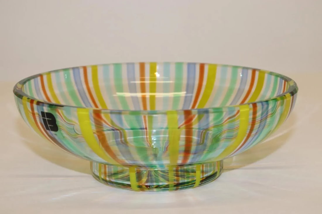 Mid-Century Modern Murano Multicolor Glass Bowl - 2