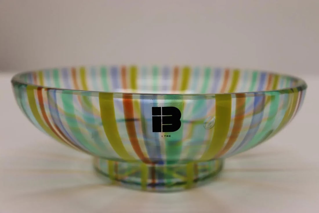 Mid-Century Modern Murano Multicolor Glass Bowl - 3
