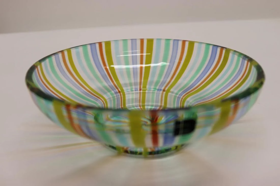 Mid-Century Modern Murano Multicolor Glass Bowl - 4