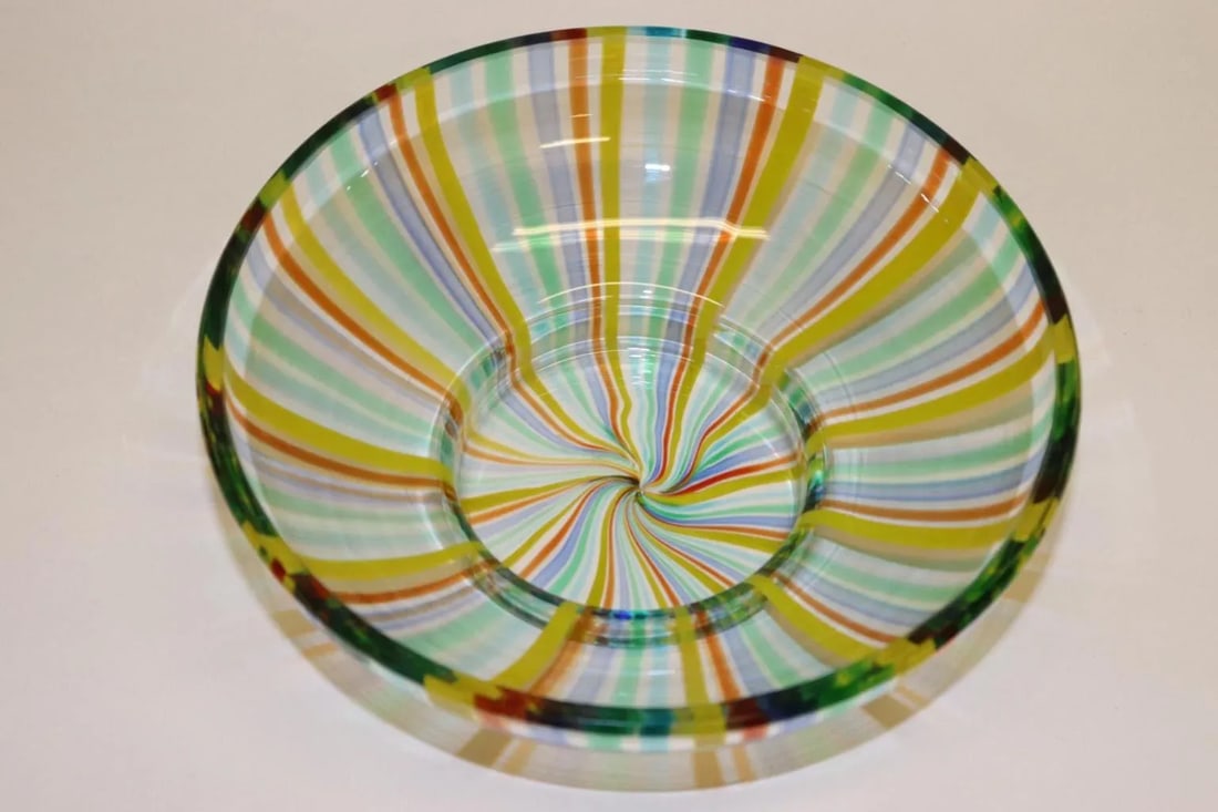 Mid-Century Modern Murano Multicolor Glass Bowl - 6