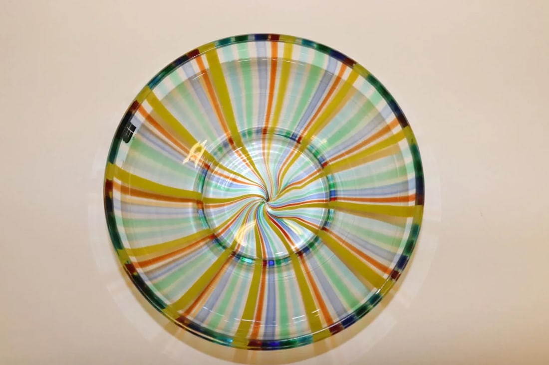 Mid-Century Modern Murano Multicolor Glass Bowl - 7