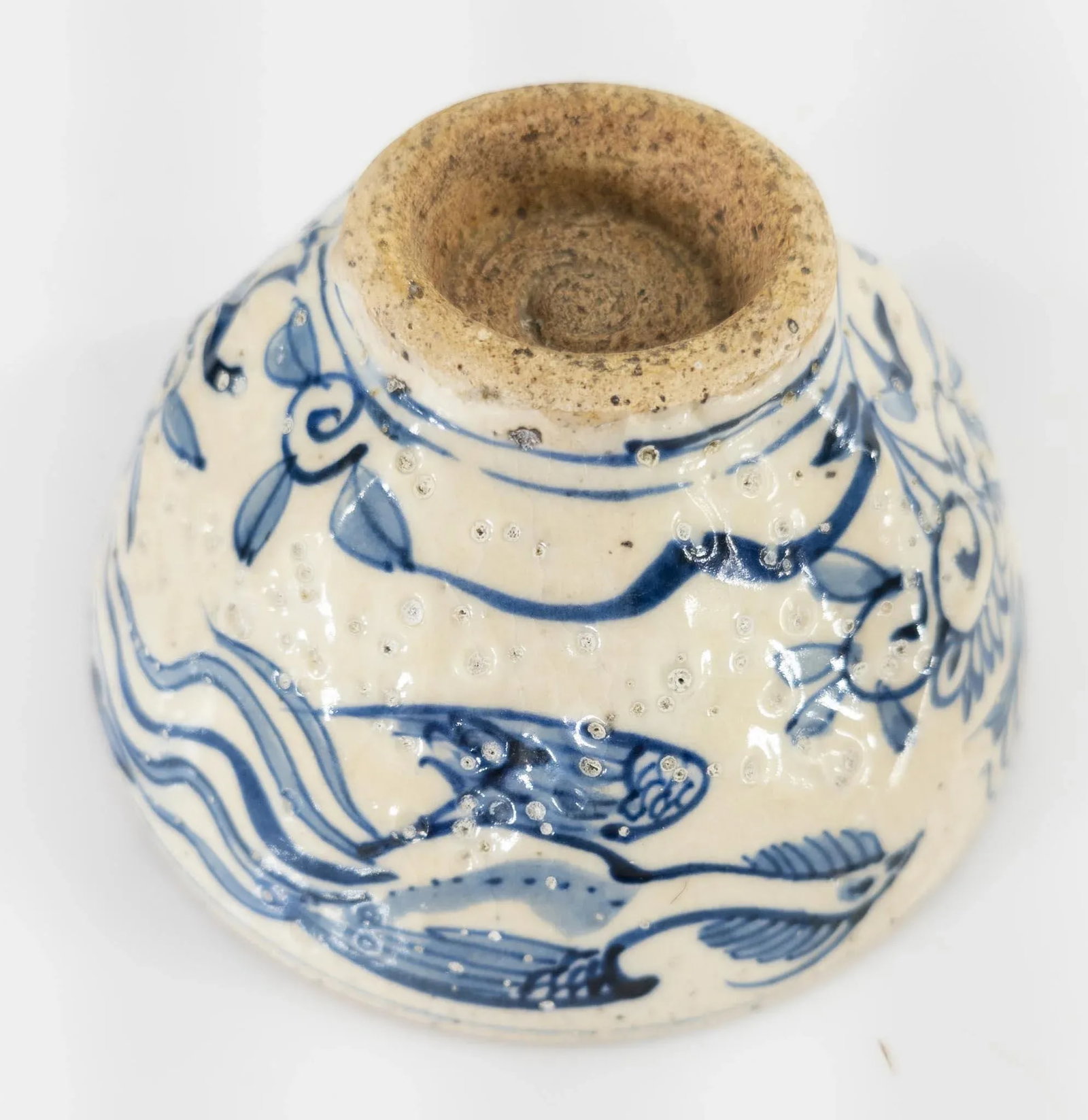 Early Korean Chinoiserie Blue and White Bowl - 12