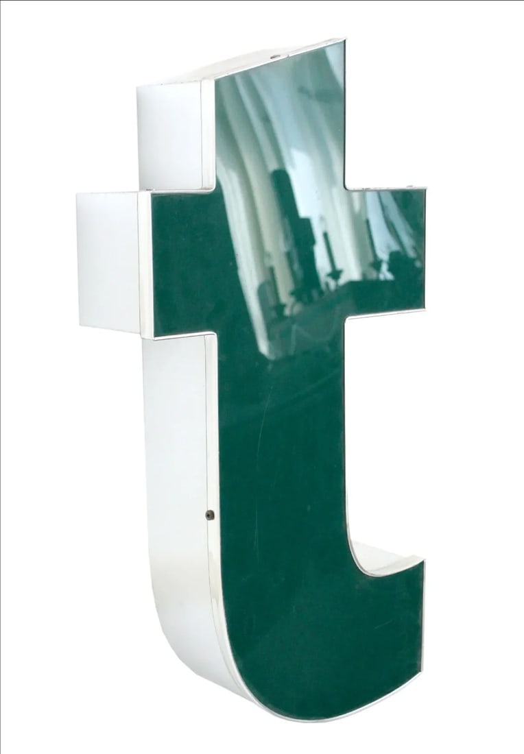 Mid 20th Century Lower Case "T" Channel Letter - 2
