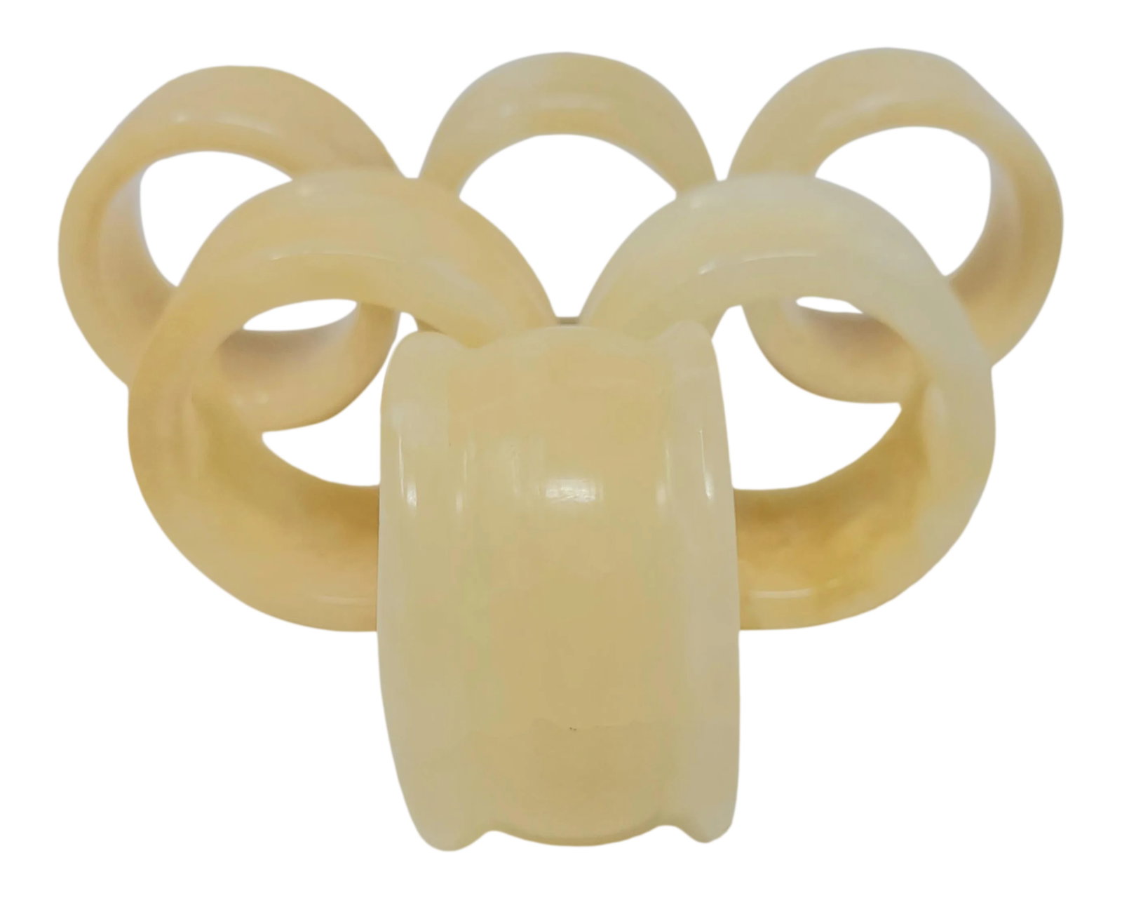 Vintage Alabaster Napkin Rings Set of 6: Vintage Alabaster Napkin Rings Set of 6 Condition: Alterations: Original Condition Unaltered Imperfections: Some Imperfections Condition Notes: Pristine condition - no chips or cracks. Materials &