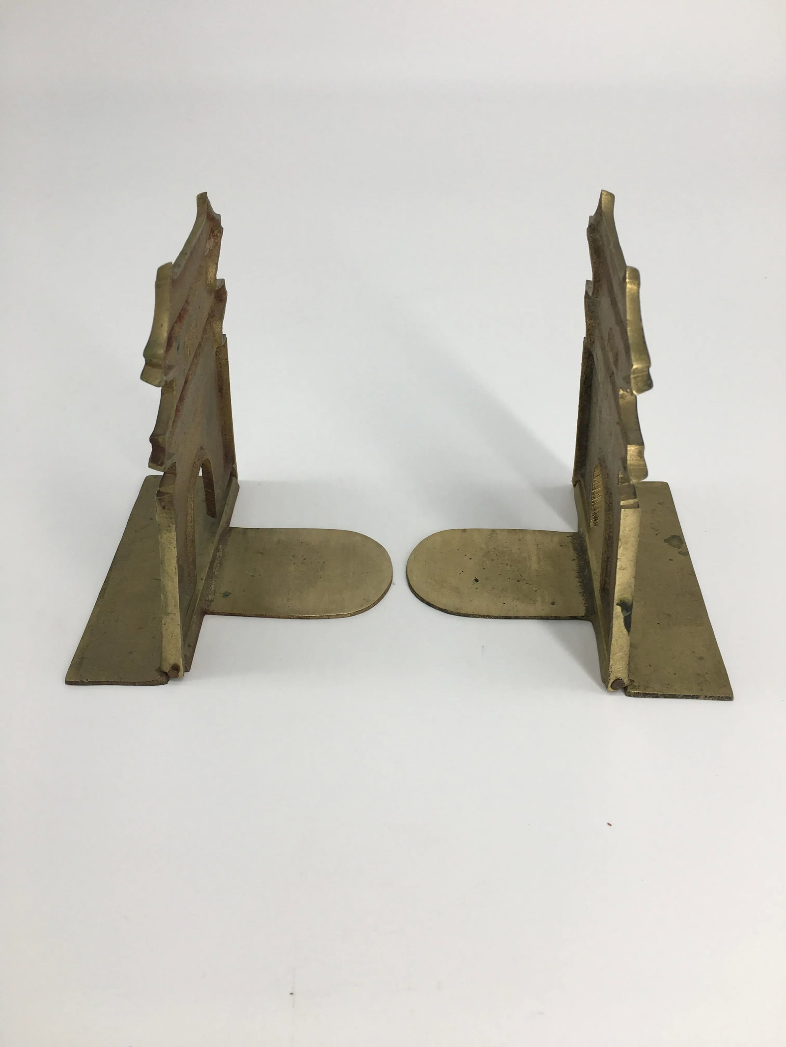 Mid Century Brass Pagoda Bookends - a Pair - 2
