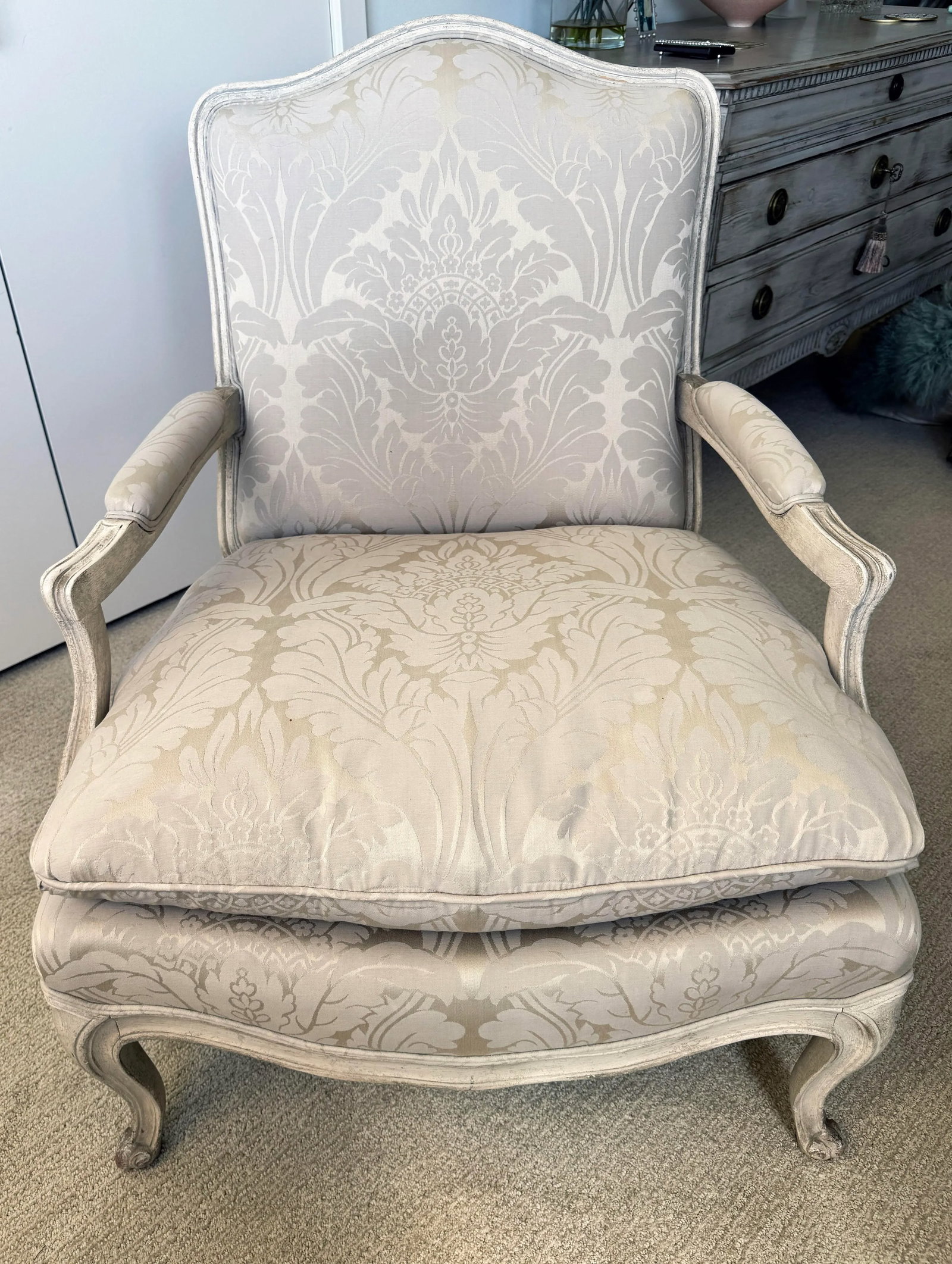 Silver Louis XV Bergere Chair - 3