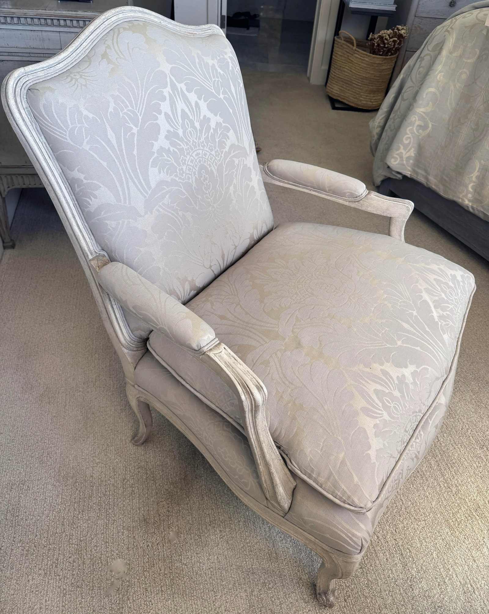 Silver Louis XV Bergere Chair - 5