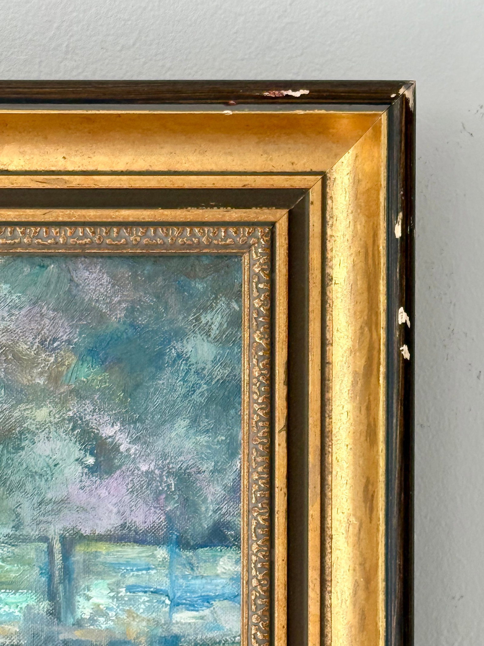 Vintage Original Oil Painting Impressionist Seascape Signed Friedman - 11