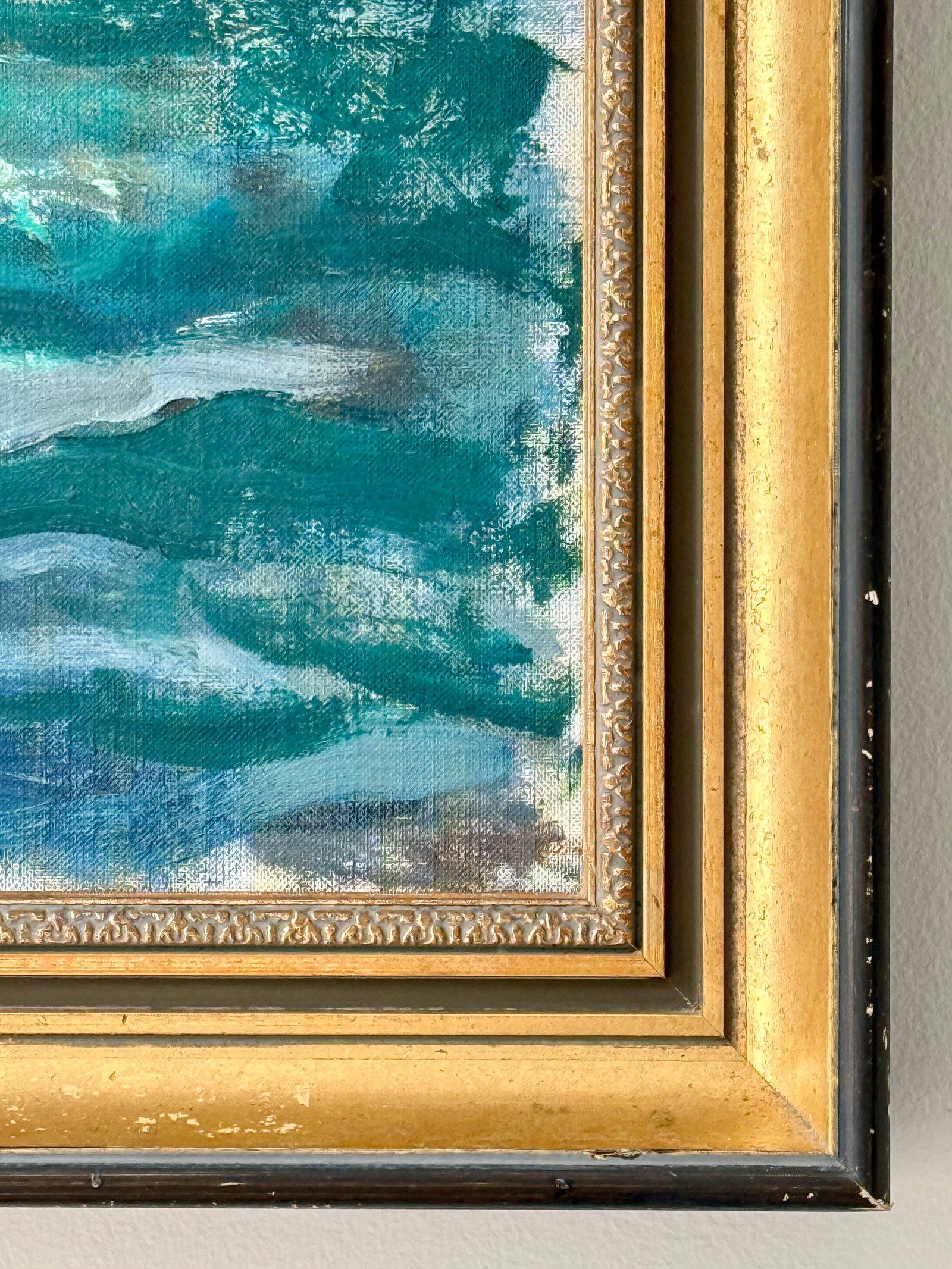 Vintage Original Oil Painting Impressionist Seascape Signed Friedman - 5