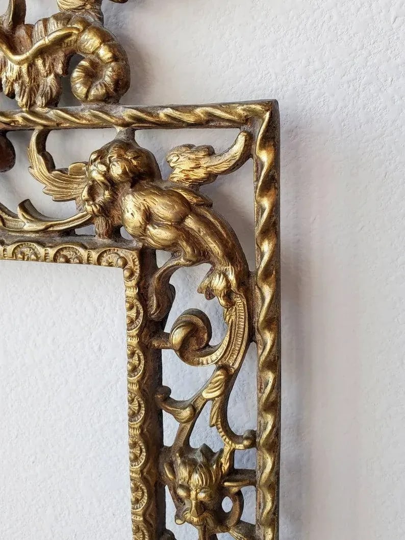 19th Century Spanish Gilt Bronze Picture Frame - 6