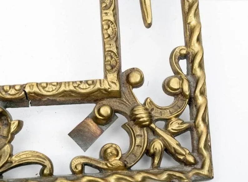 19th Century Spanish Gilt Bronze Picture Frame - 8