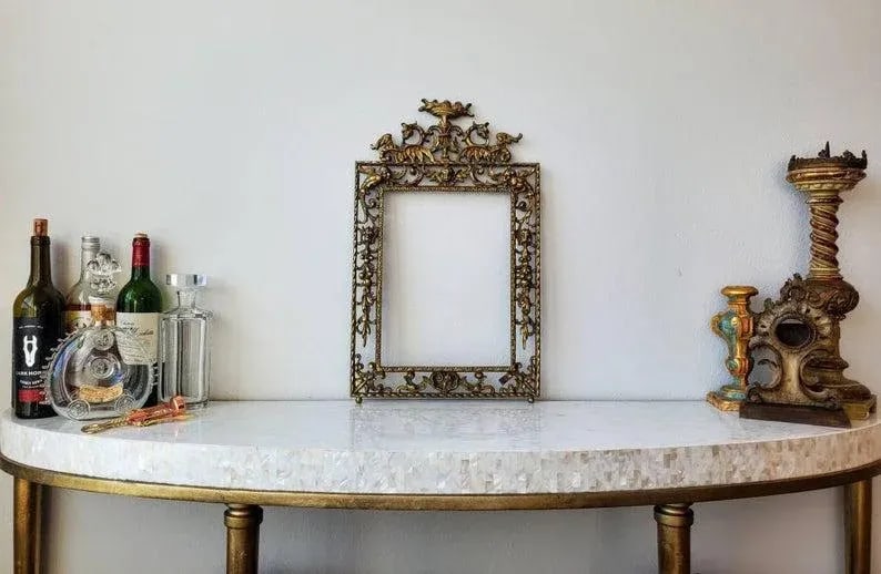 19th Century Spanish Gilt Bronze Picture Frame - 9